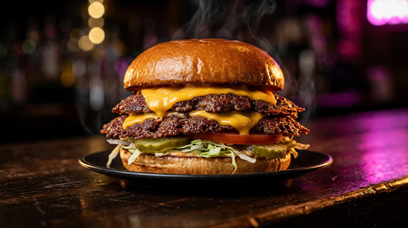 World-famous smash burger at John King Grill